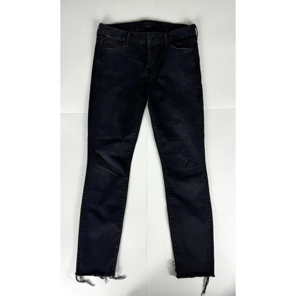Mother The Looker Ankle Fray Black Blackbird Wash Women's Jeans Size 29